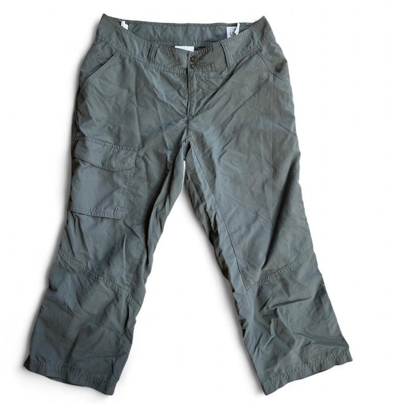 Columbia Pants - Columbia Grey Sun Protection Outdoors Hiking Cropped Cargo Pants Size 4
